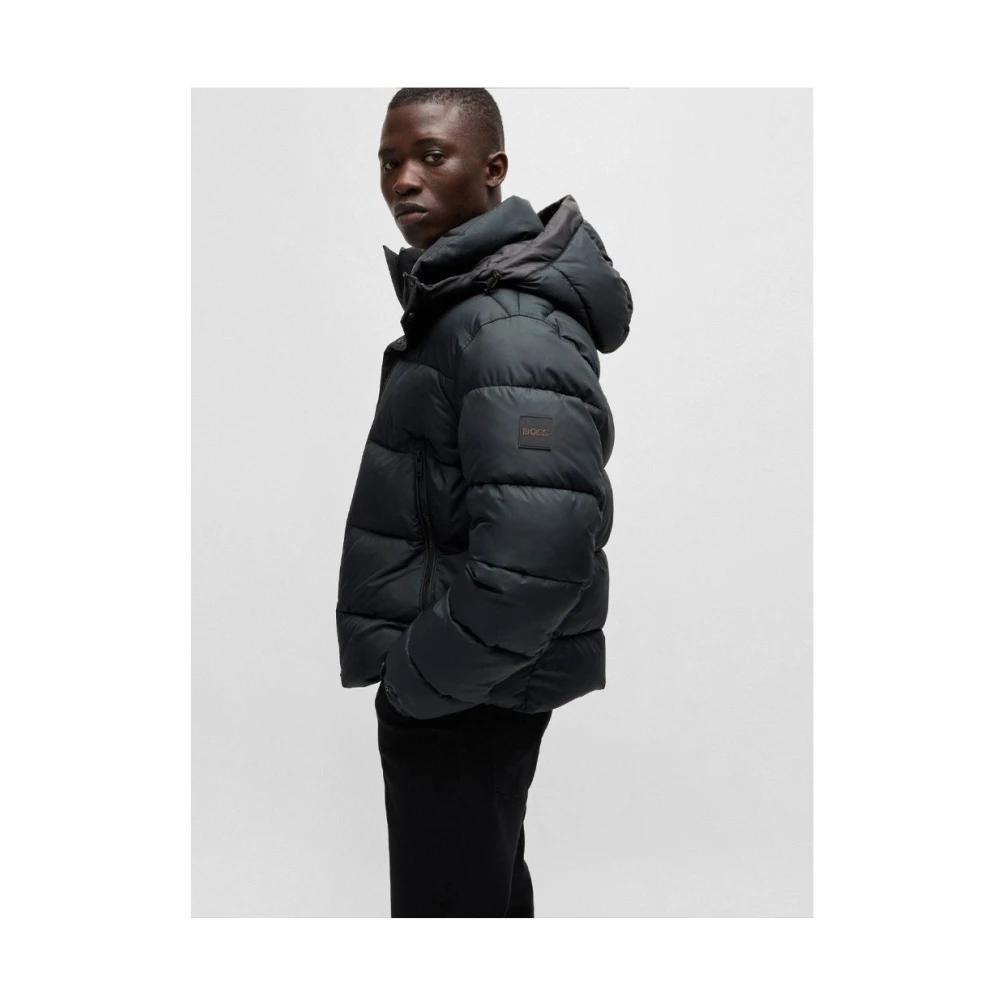 Hugo Boss Stijlvolle Jas voor Mannen Black Heren