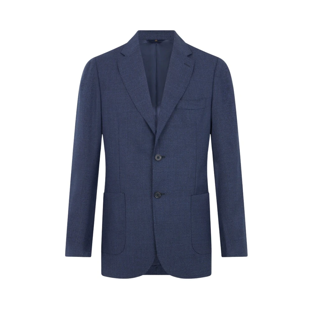 Brooks Brothers Men's Blue Hopsack Virgin Wool Blazer
