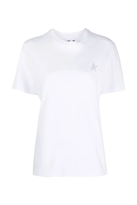 Vit T-shirt med Logotyptryck