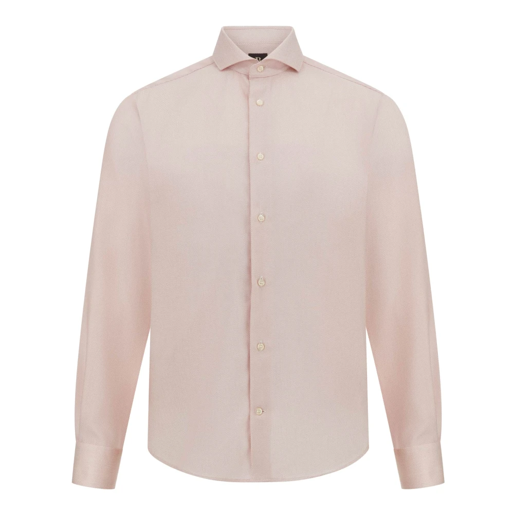 Boggi Milano Ultimate Non-Iron Slim Fit Katoenen Overhemd Red Heren