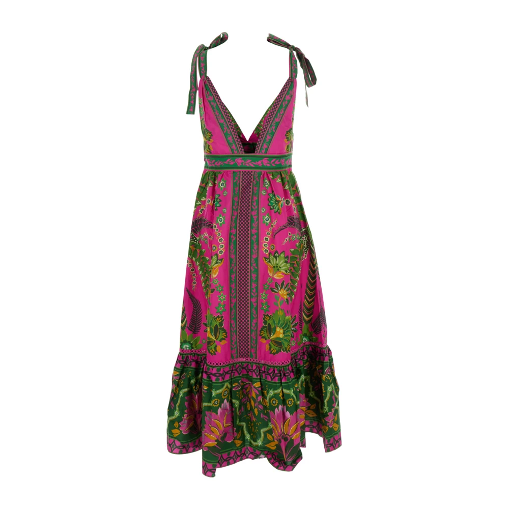 Farm Rio Ana Tapestry Bloemenprint Mouwloze Jurk Multicolor Dames