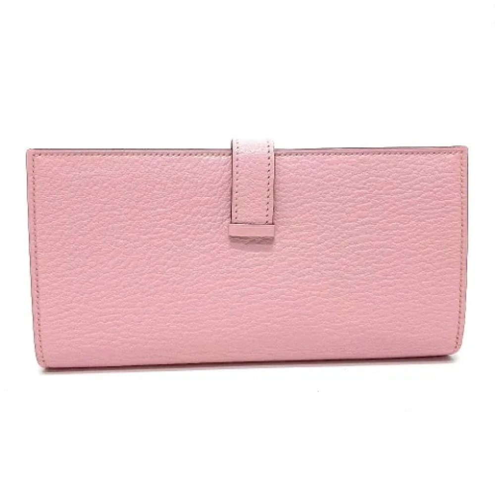 Hermès Vintage Pre-owned Leather wallets Pink Dames