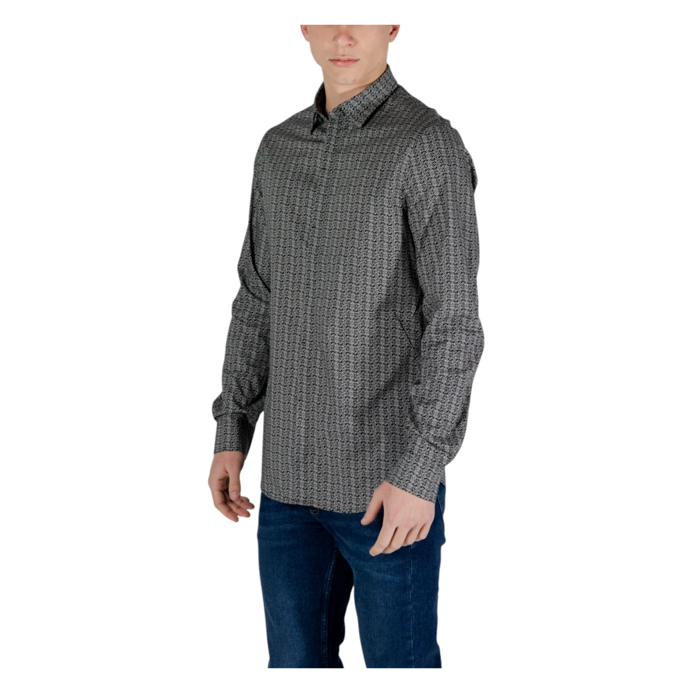 Armani Exchange Lange mouwen shirt Lente Zomer Collectie Black Heren