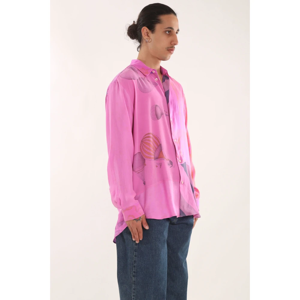 Magliano Zijden Roze Overschot Shirt Multicolor Heren