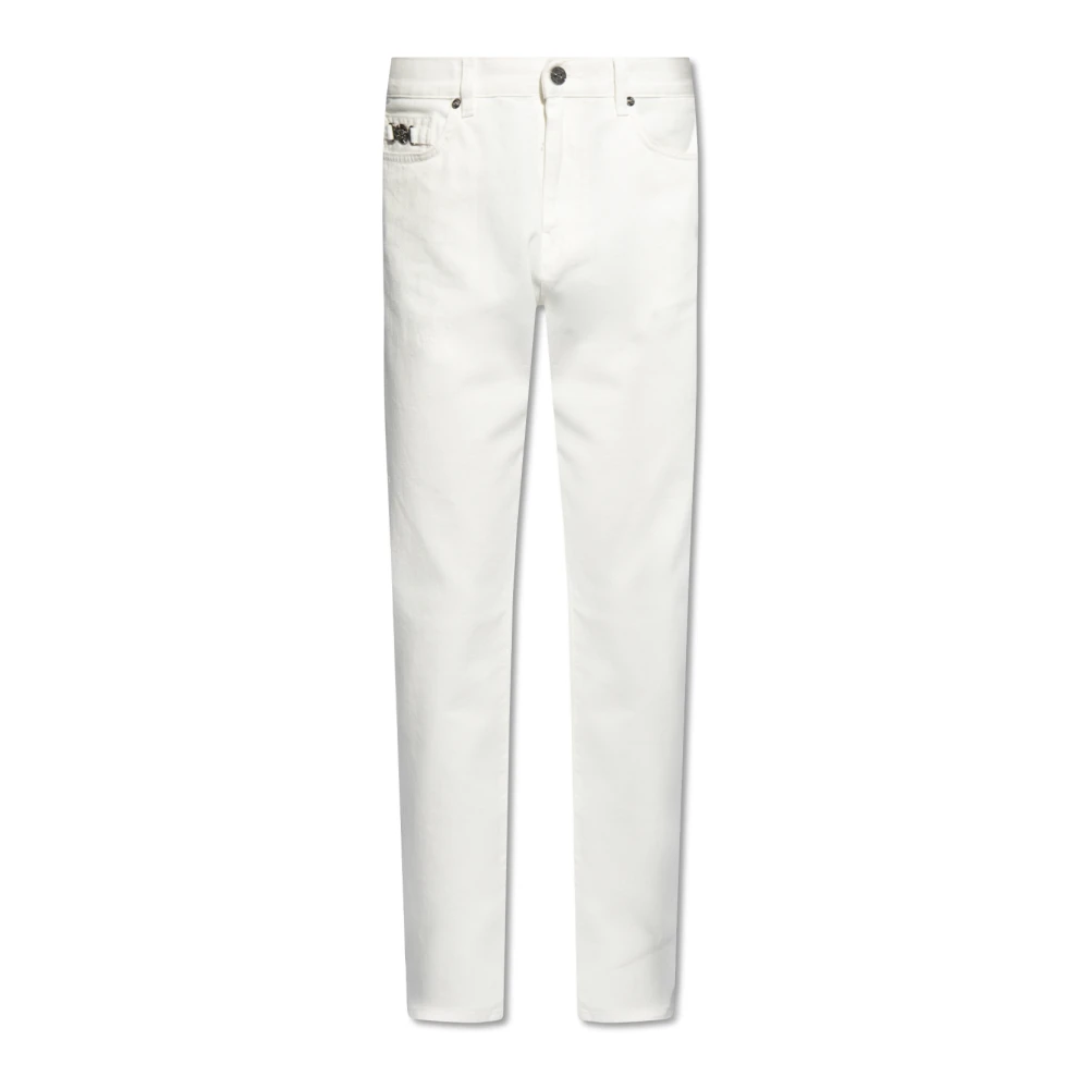 Versace Medusa Katoenen Jeans White Heren