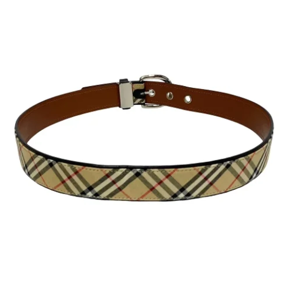 Burberry Vintage Pre-owned Canvas belts Brown Heren