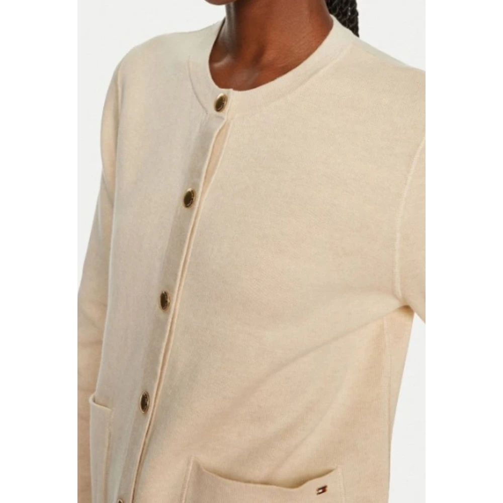 Tommy Hilfiger Jersey Cardigan voor Vrouwen Beige Dames