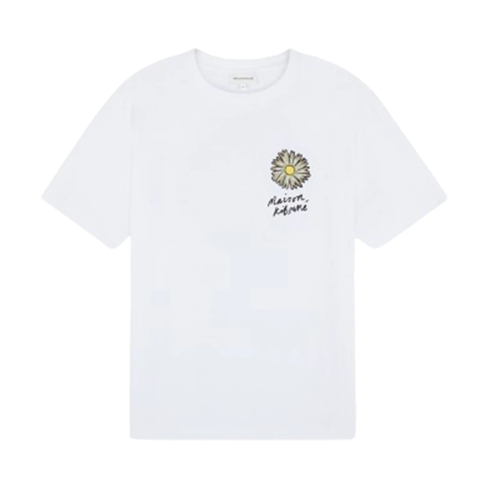 Maison Kitsuné Drijvende Bloem Comfort T-shirt White Heren