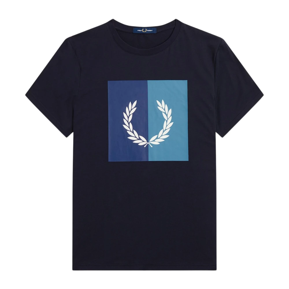 Fred Perry Laurel Wreath Grafisk T-shirt Blue, Herr