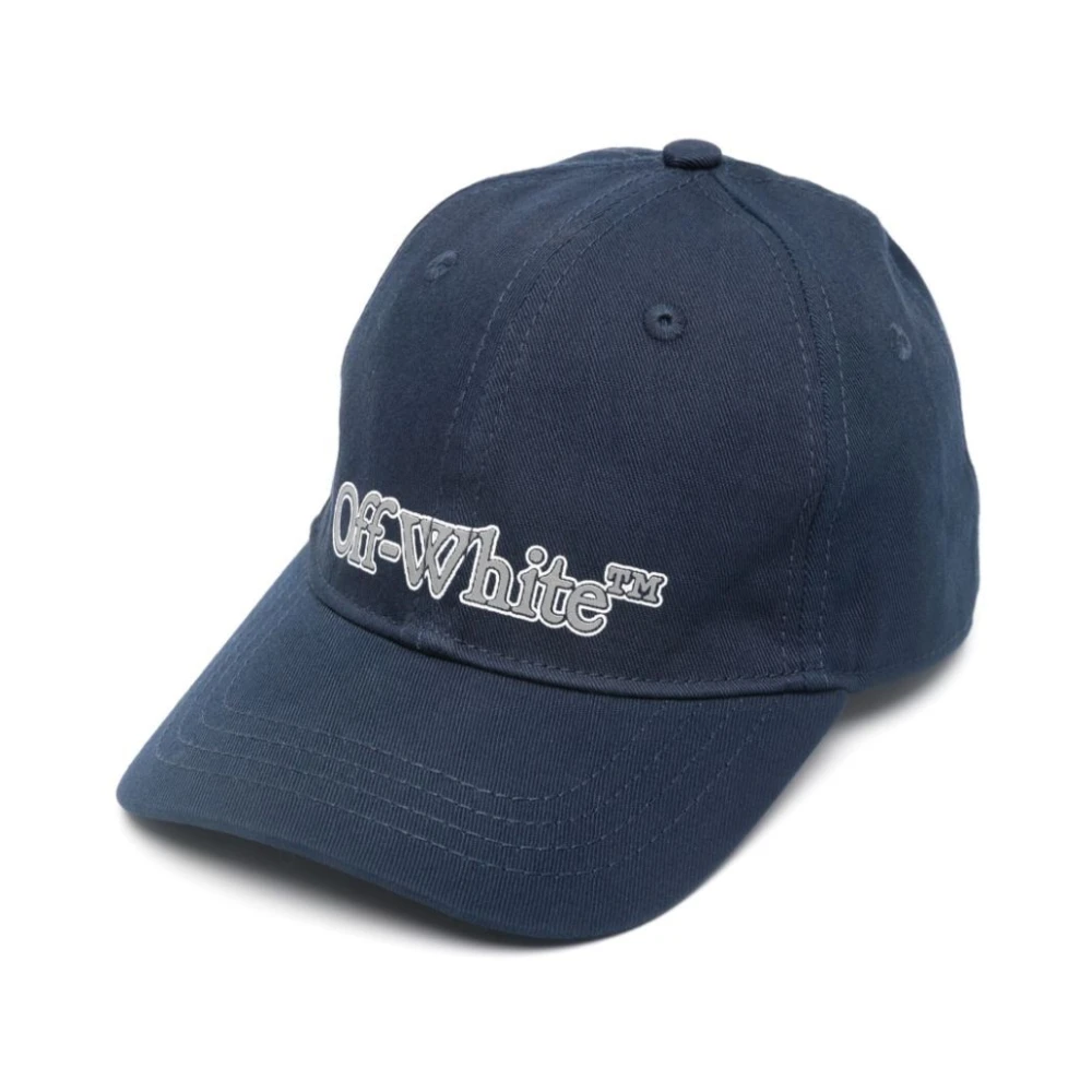 Off White Boekachtige Baseballstijl Pet Blue Heren