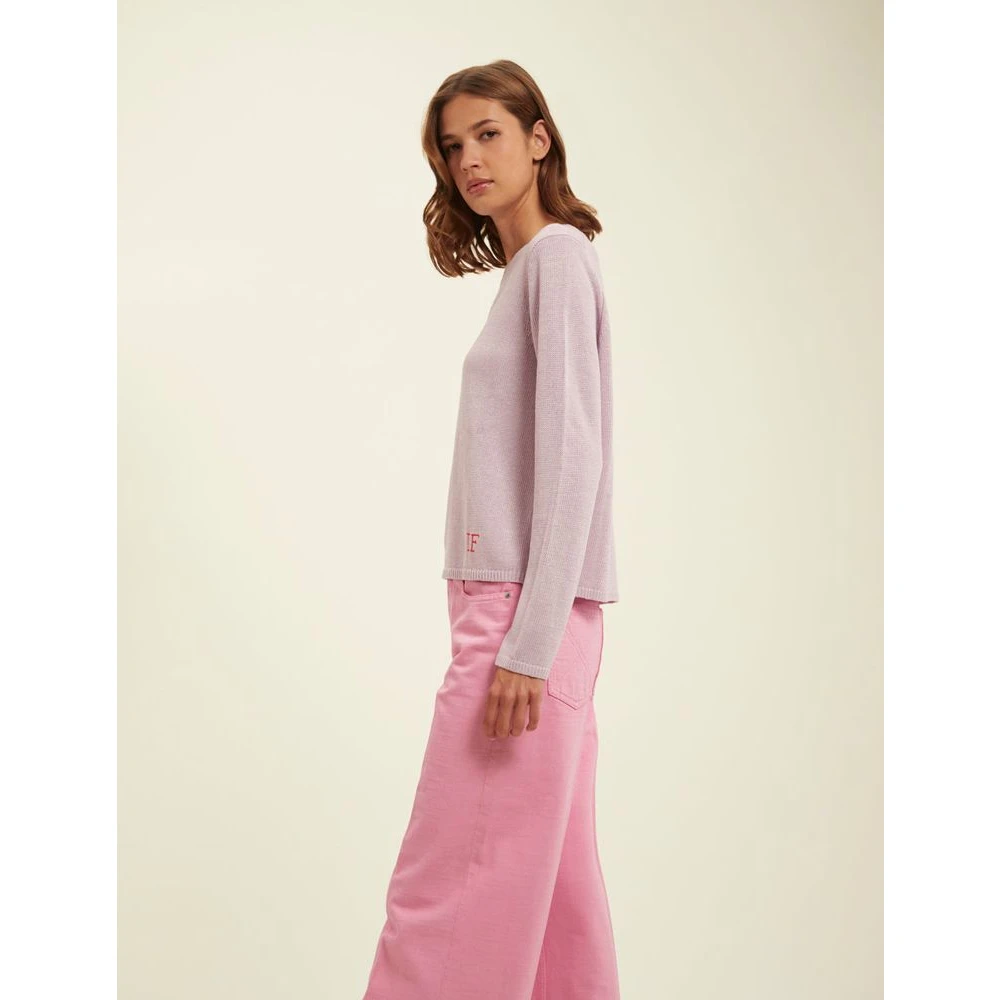Ines De La Fressange Paris Mauve Angelina Jumper Chic Style Purple Dames