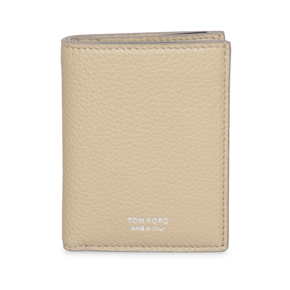 Tom Ford Kaarthouder van graanleer Beige Heren
