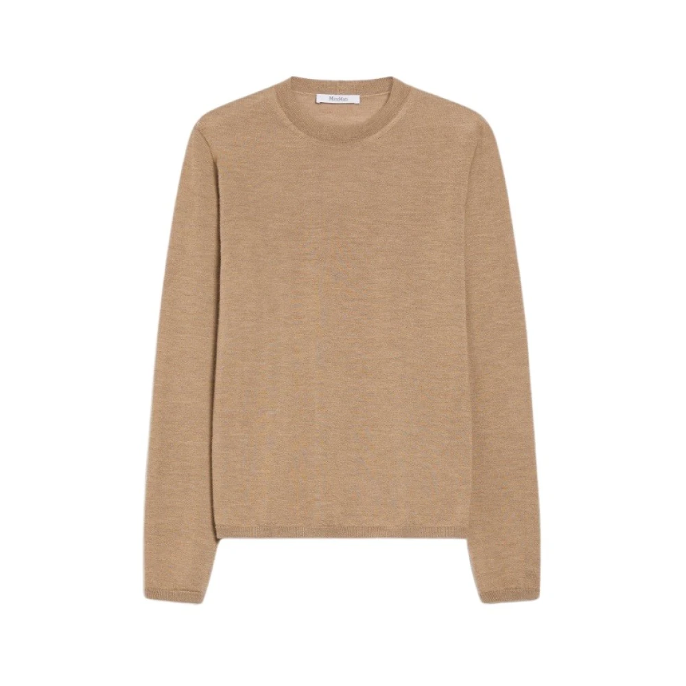 Max Mara Tijdloze Cashmere Crewneck Sweater Brown Dames