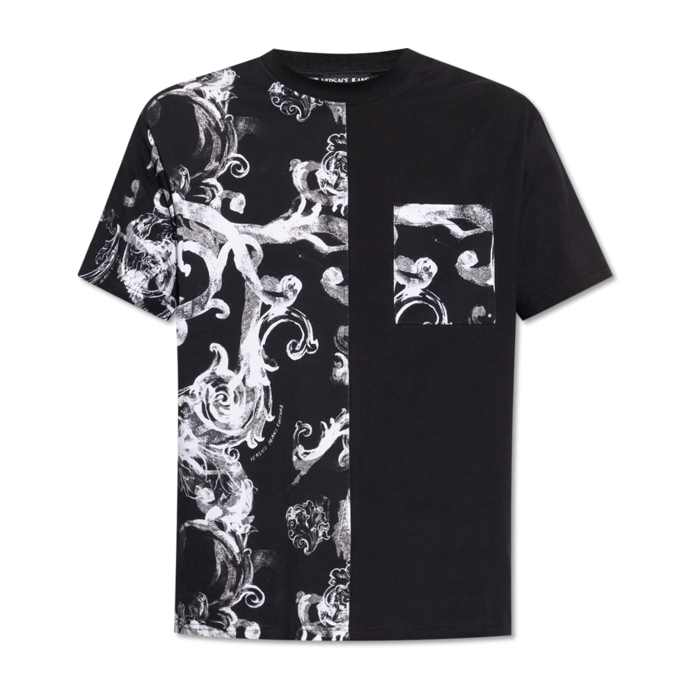 Versace Jeans Couture Men's Black Printed T-Shirt