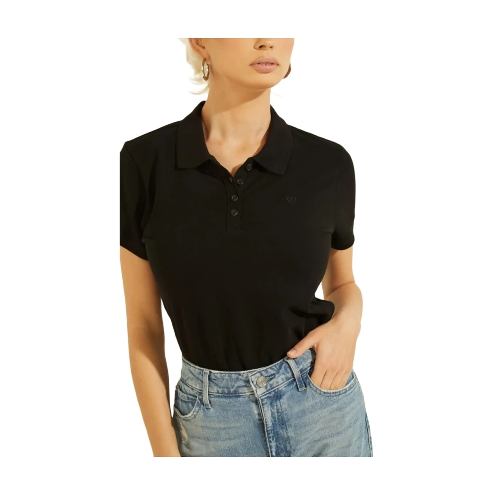 Guess Korte Mouw Polo Black Dames