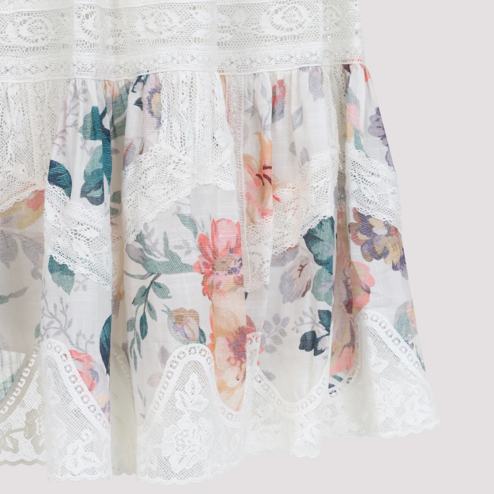 Zimmermann Bloemen Kant Mini Jurk Multicolor Dames
