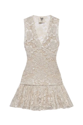 Ruffle Lace Mini Dress