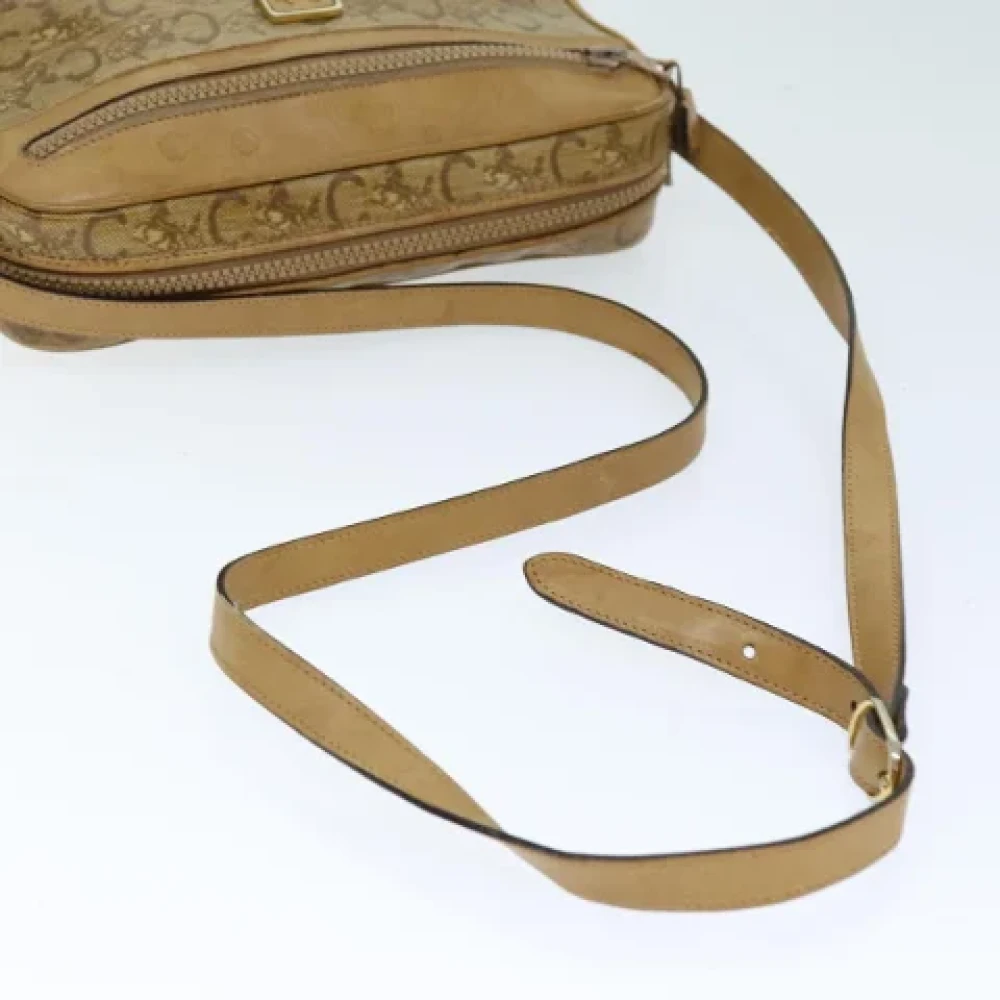 Celine Vintage Pre-owned Canvas shoulder-bags Beige Dames
