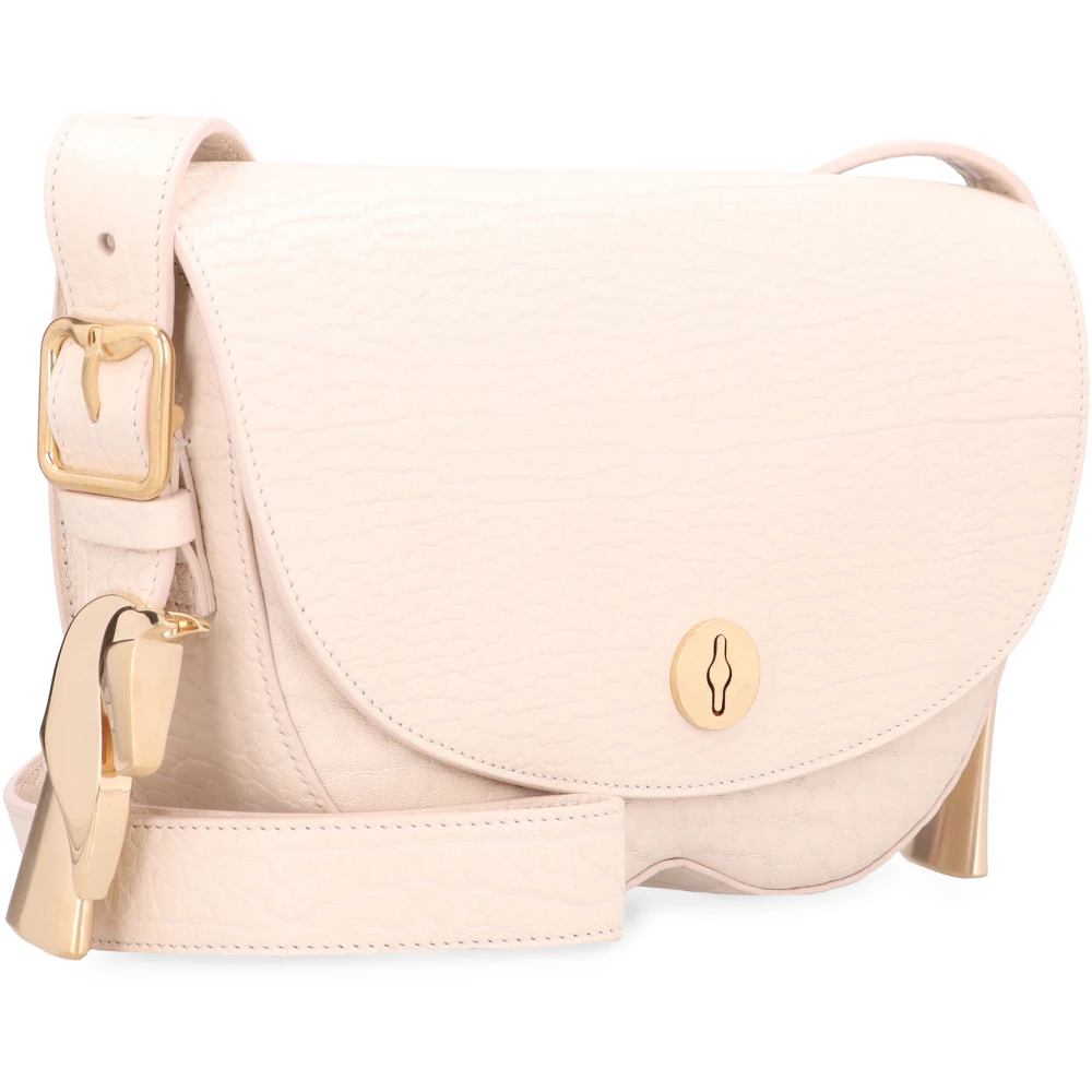 Burberry Crossbodytas van Geperst Leder Beige Dames