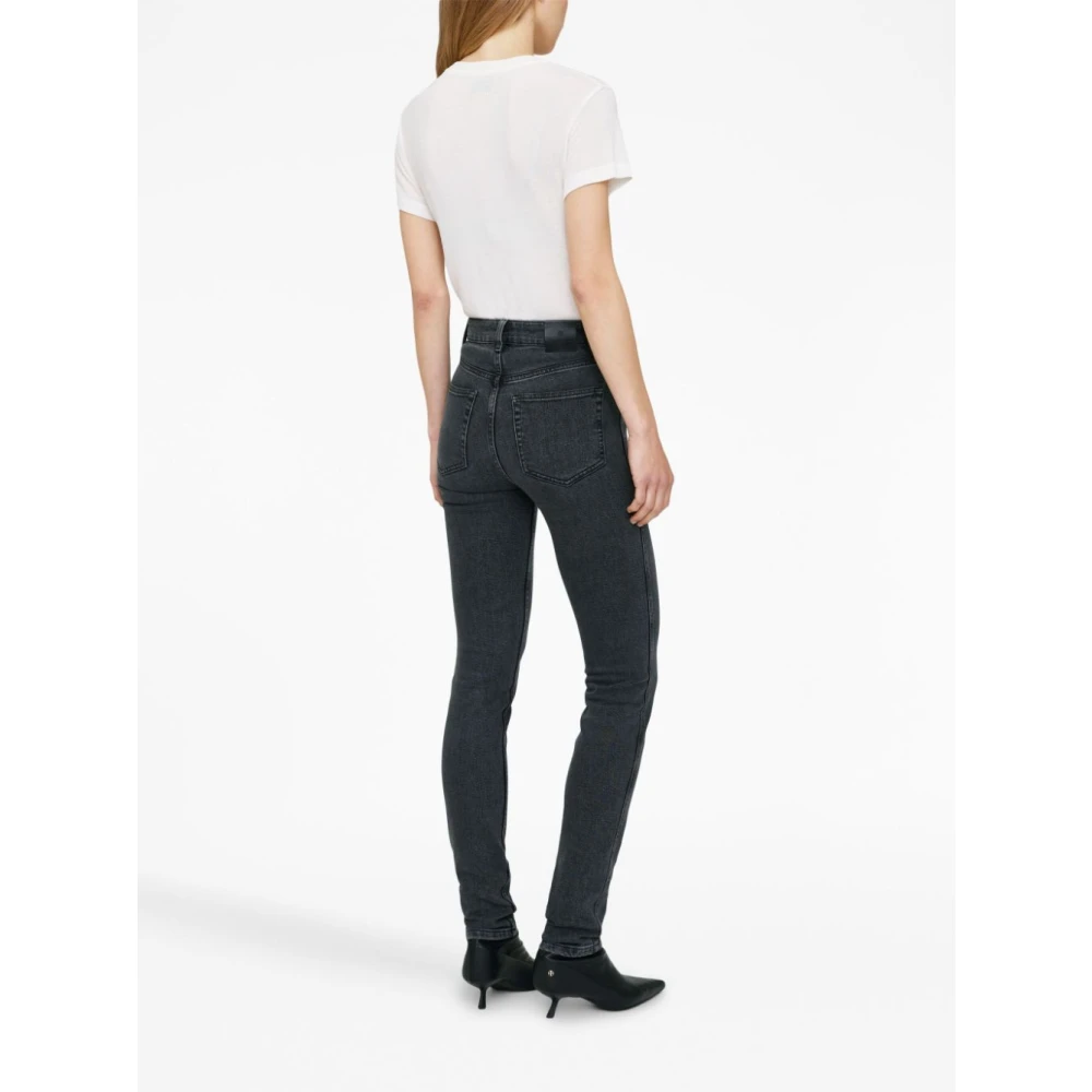 Anine Bing Hoge taille Slim Skinny Jeans Gray Dames