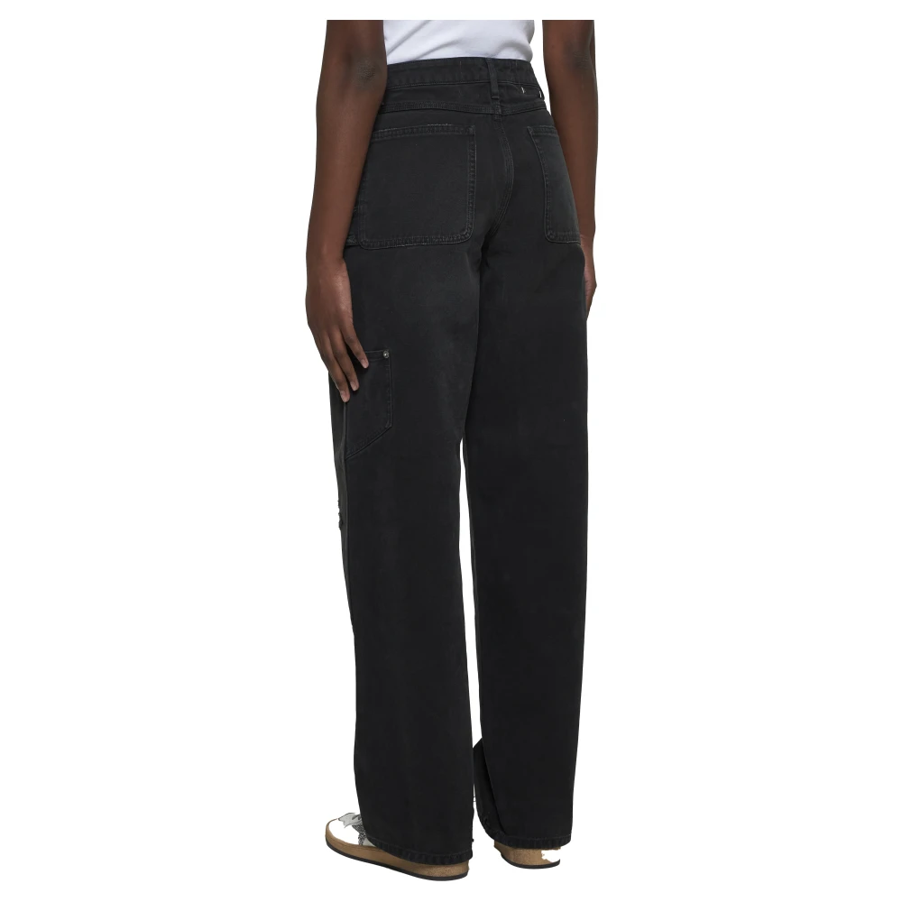 Golden Goose Zwarte Distressed Jeans met Klassieke Stijl Black Dames