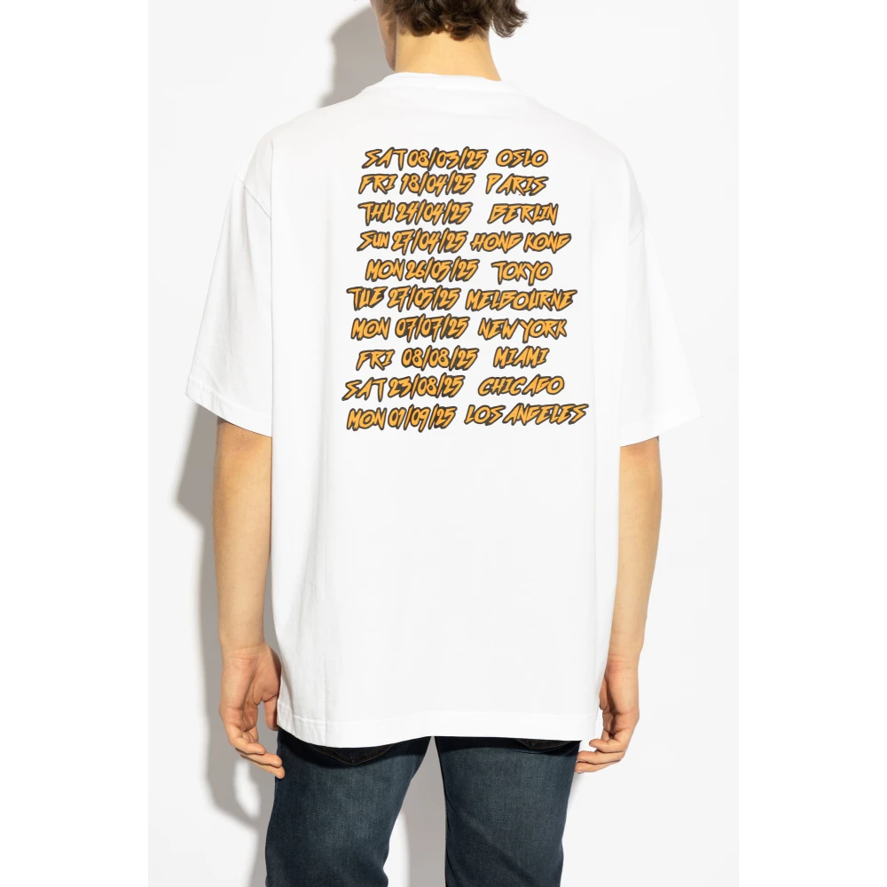Versace Jeans Couture Bedrukt T-shirt White Heren
