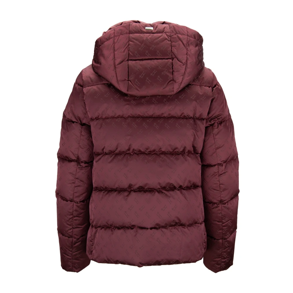 Herno Hooded Down Jacket Red Dames
