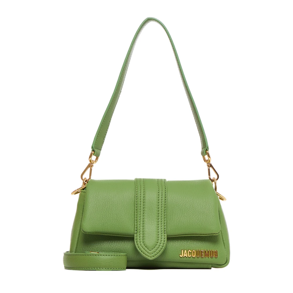 Jacquemus Groene Leren Schoudertas met Handvat Green Dames