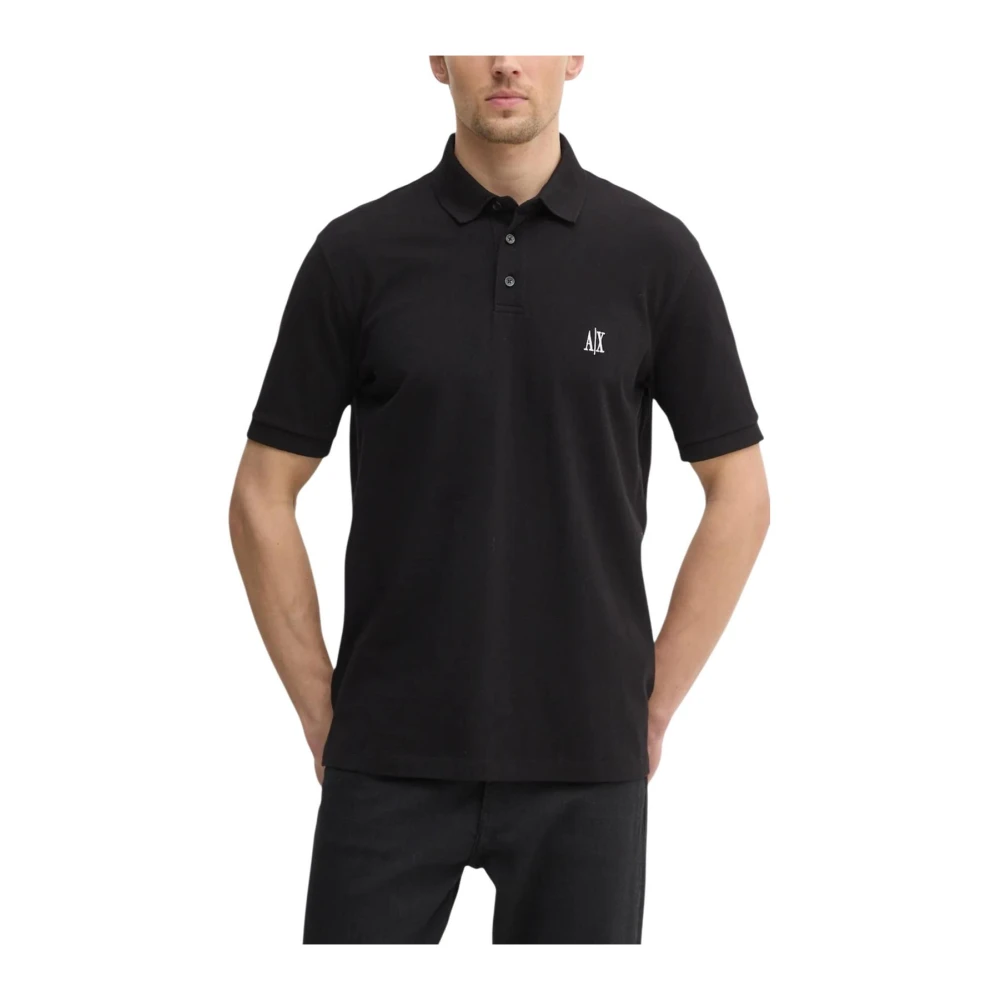Armani Exchange Hombre Polo De Manga Corta Con Cuello Redondo