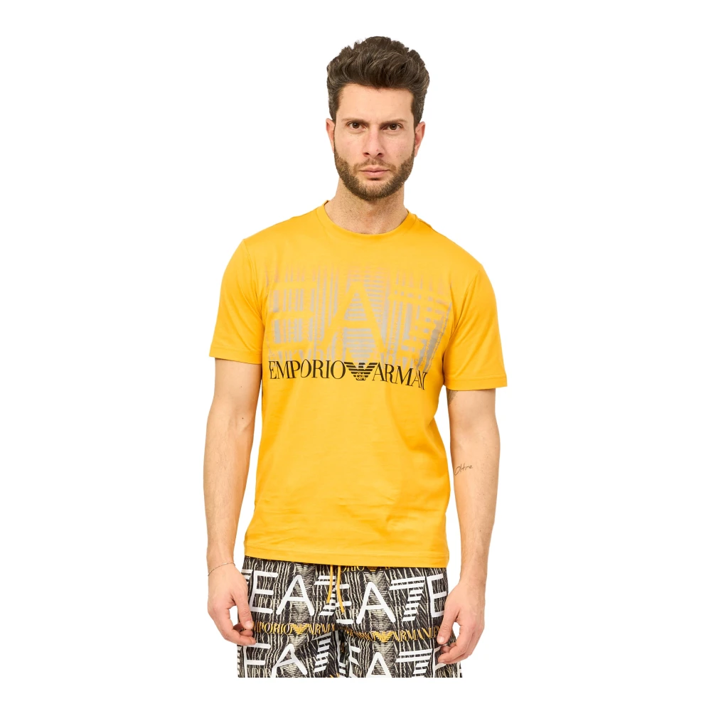 Emporio Armani EA7 Heren 3Dpt44 Pj02Z T-Shirt Yellow Heren