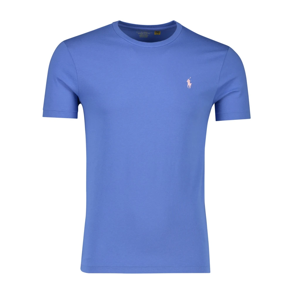 Polo Ralph Lauren Blauw Custom Slim Fit T-shirt Blue Heren