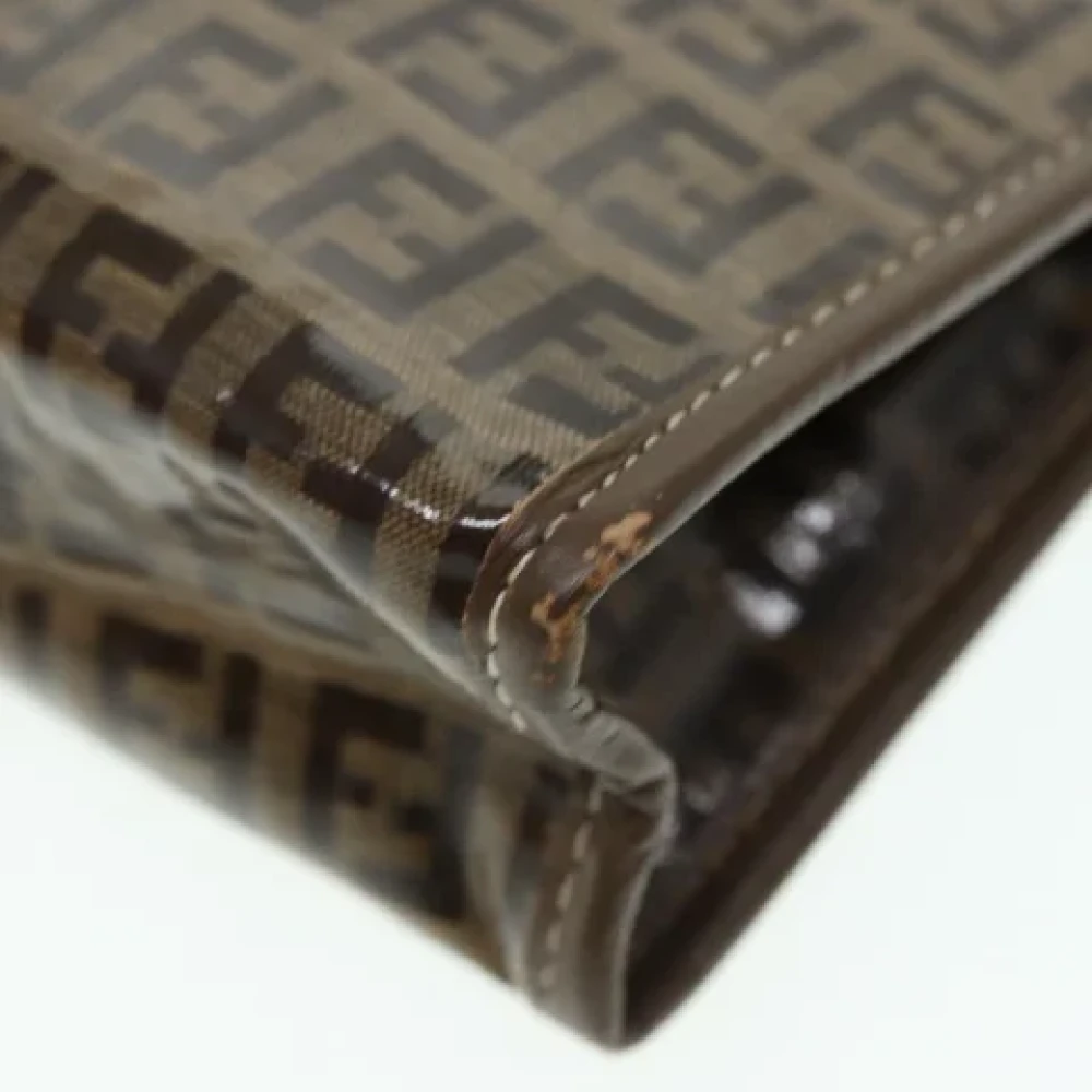 Fendi Vintage Pre-owned Canvas pouches Brown Dames