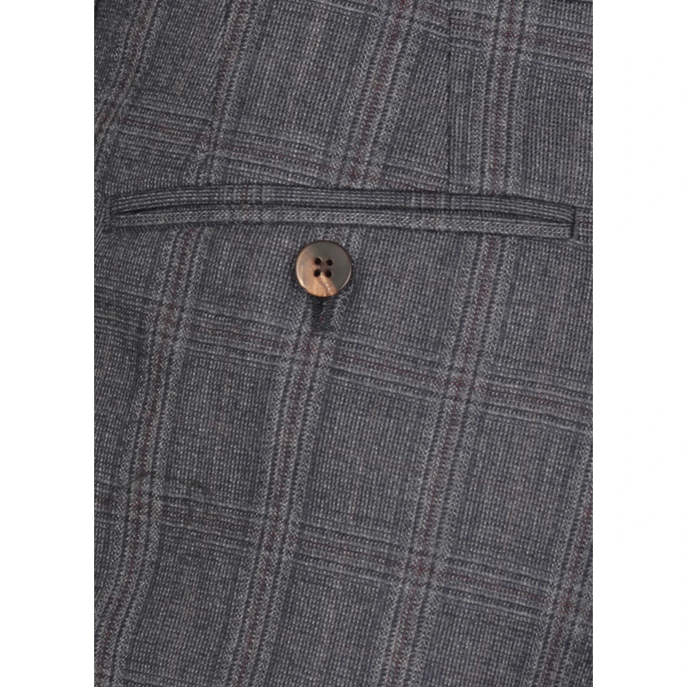 Caruso Blauw Wollen Pak Jas en Broek Blue Heren