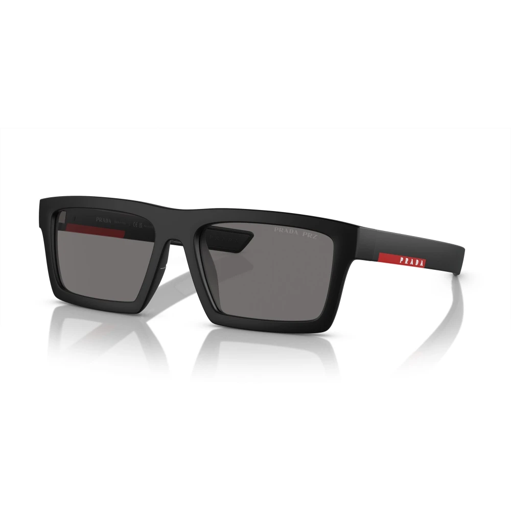 Prada Men's Black Sunglasses,, Matte /Dark Grey Sunglasses Medium