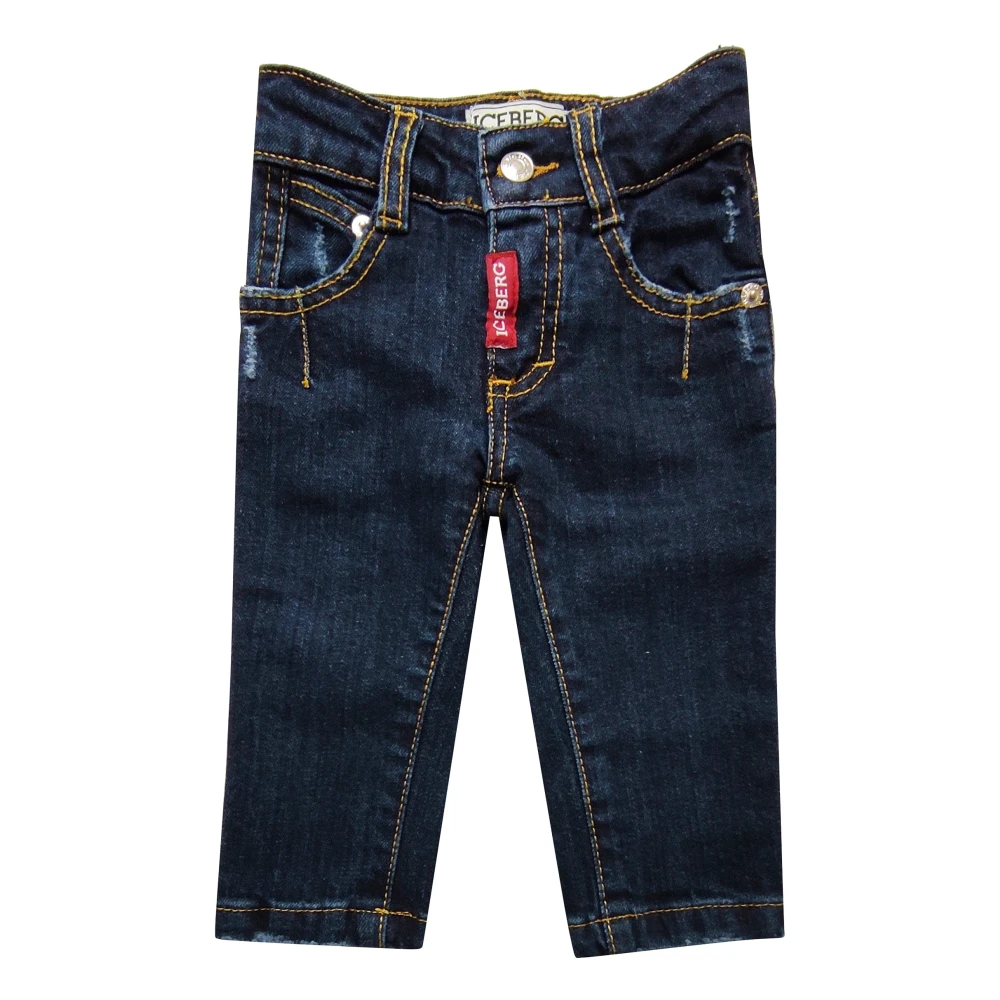 Iceberg Boys Blue Jeans, 4 Y, Five-Pocket Jeans