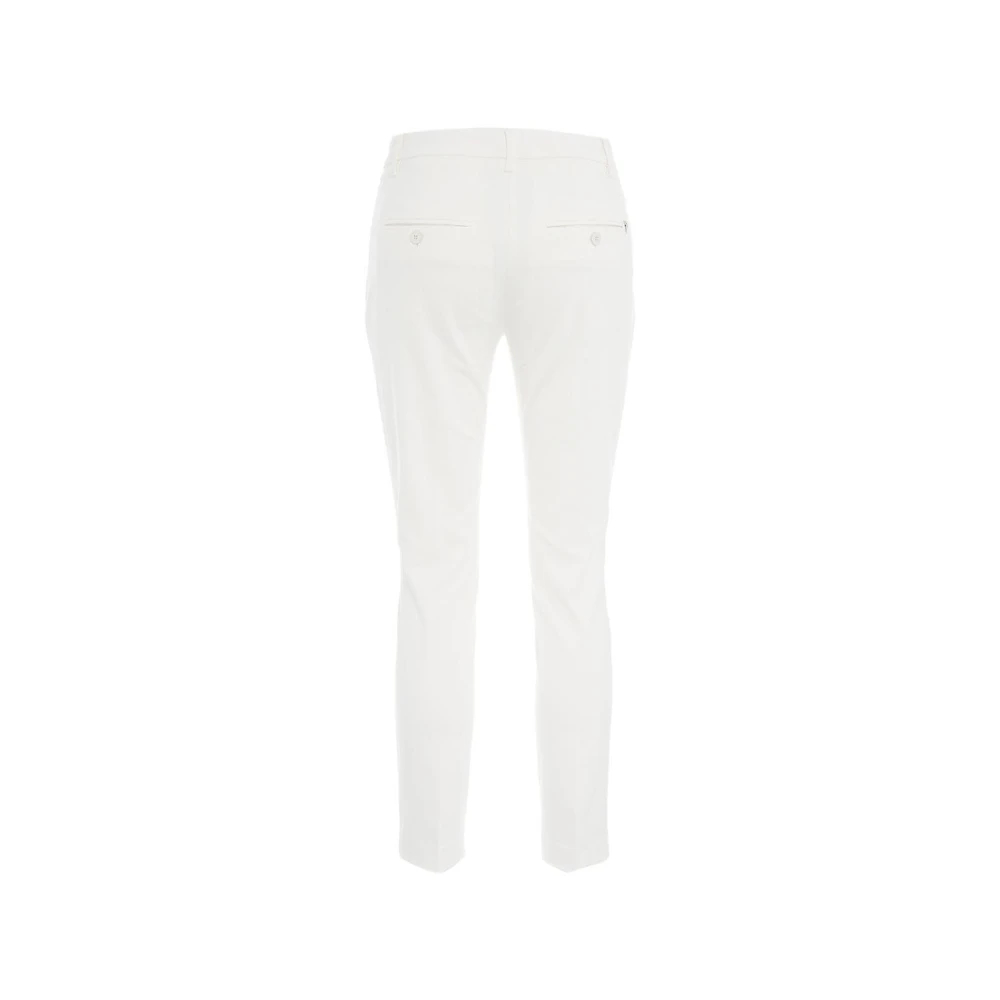 Dondup Skinny Jeans met Logo Details White Dames