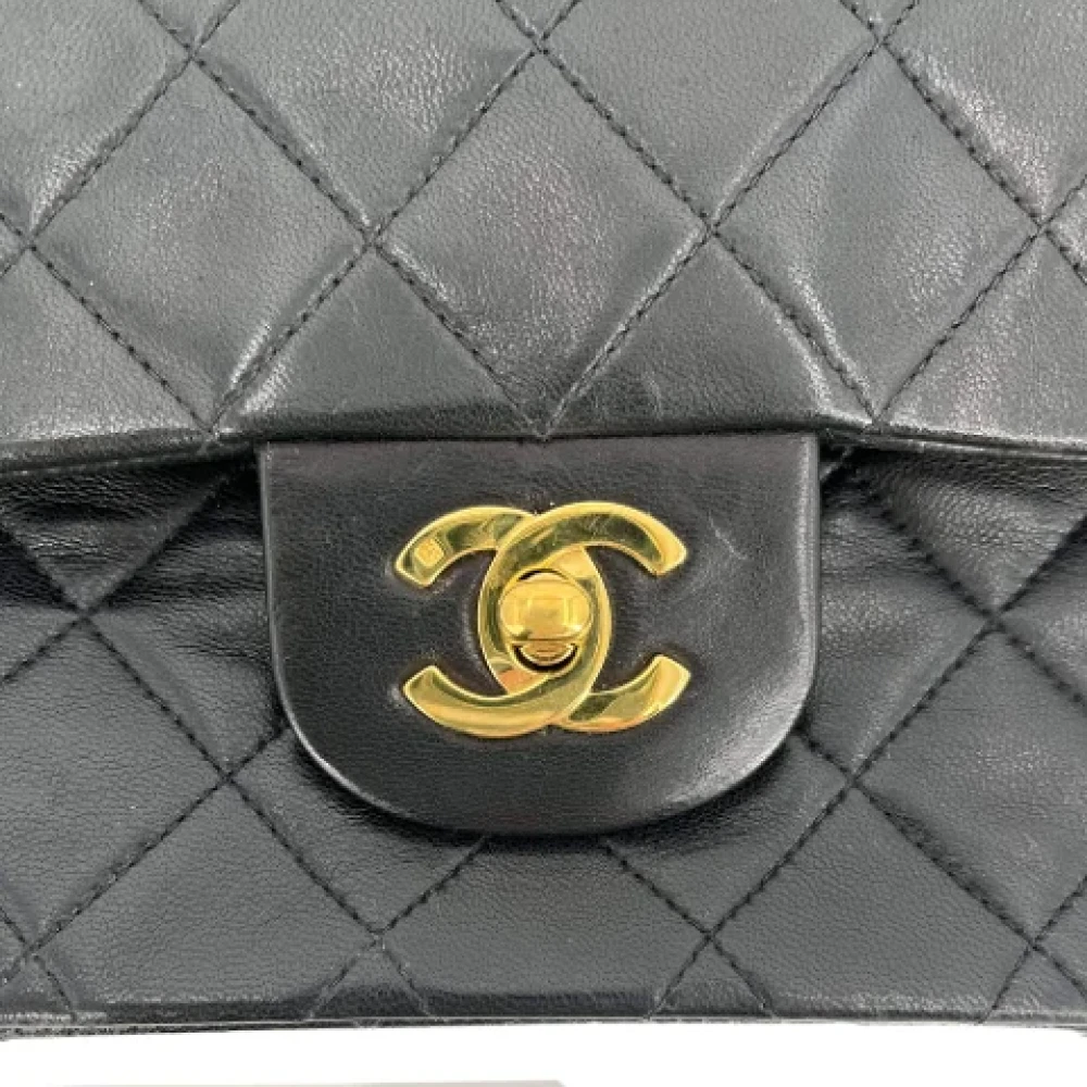 Chanel Vintage Pre-owned Leather handbags Black Dames