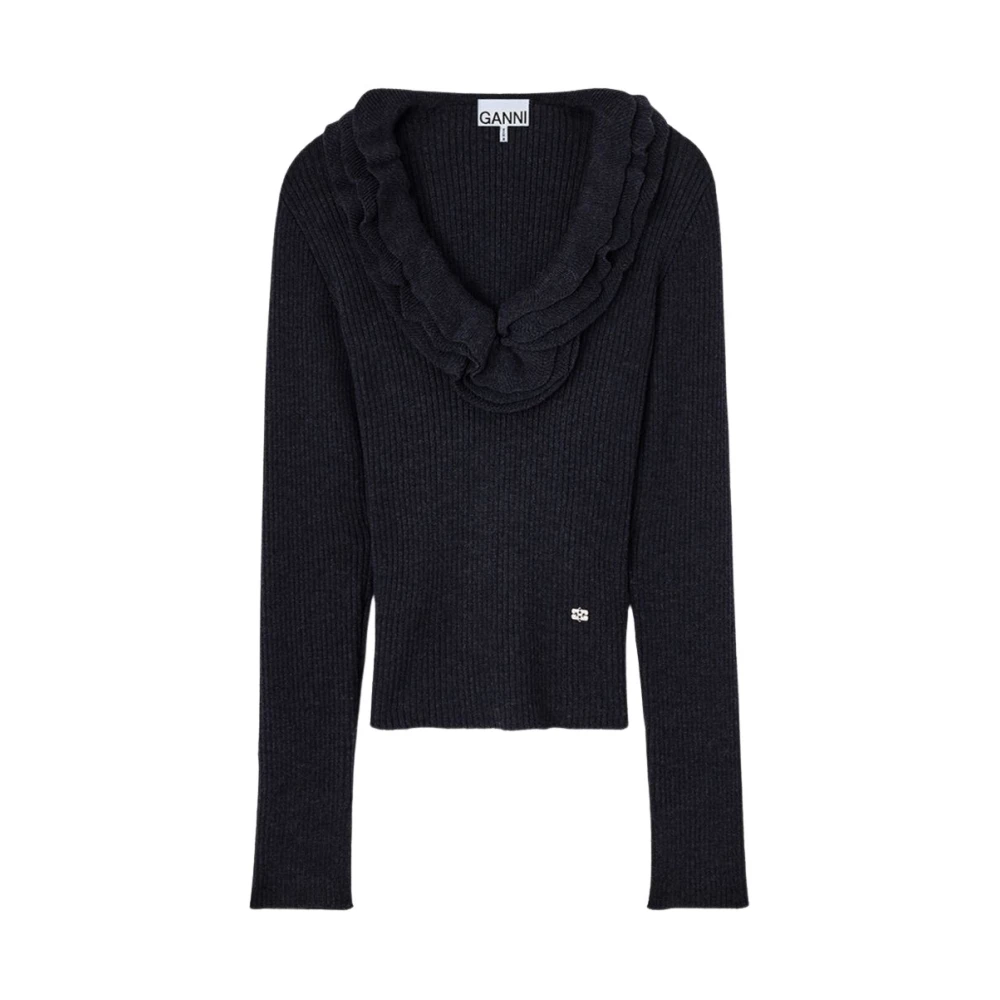 Ganni Donna Nero Maglie, M, New,