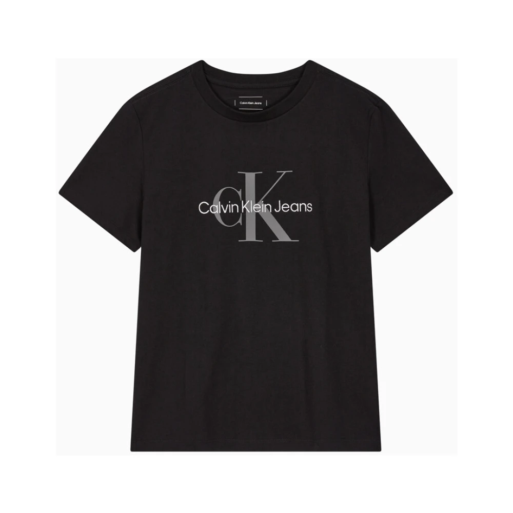 Calvin Klein Jeans Korte Mouw Logo Voorkant Heren T-Shirt Black Heren