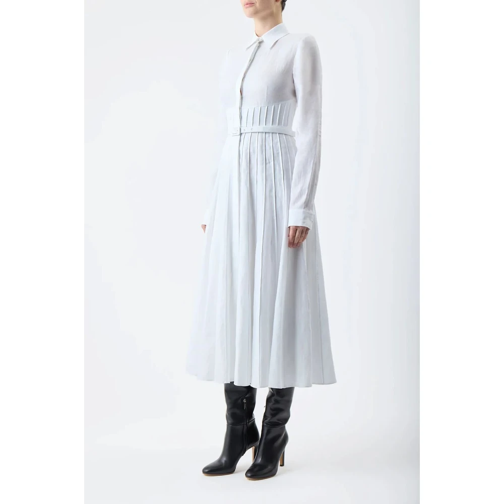 Gabriela Hearst Geplooide Jurk voor Vrouwen White Dames