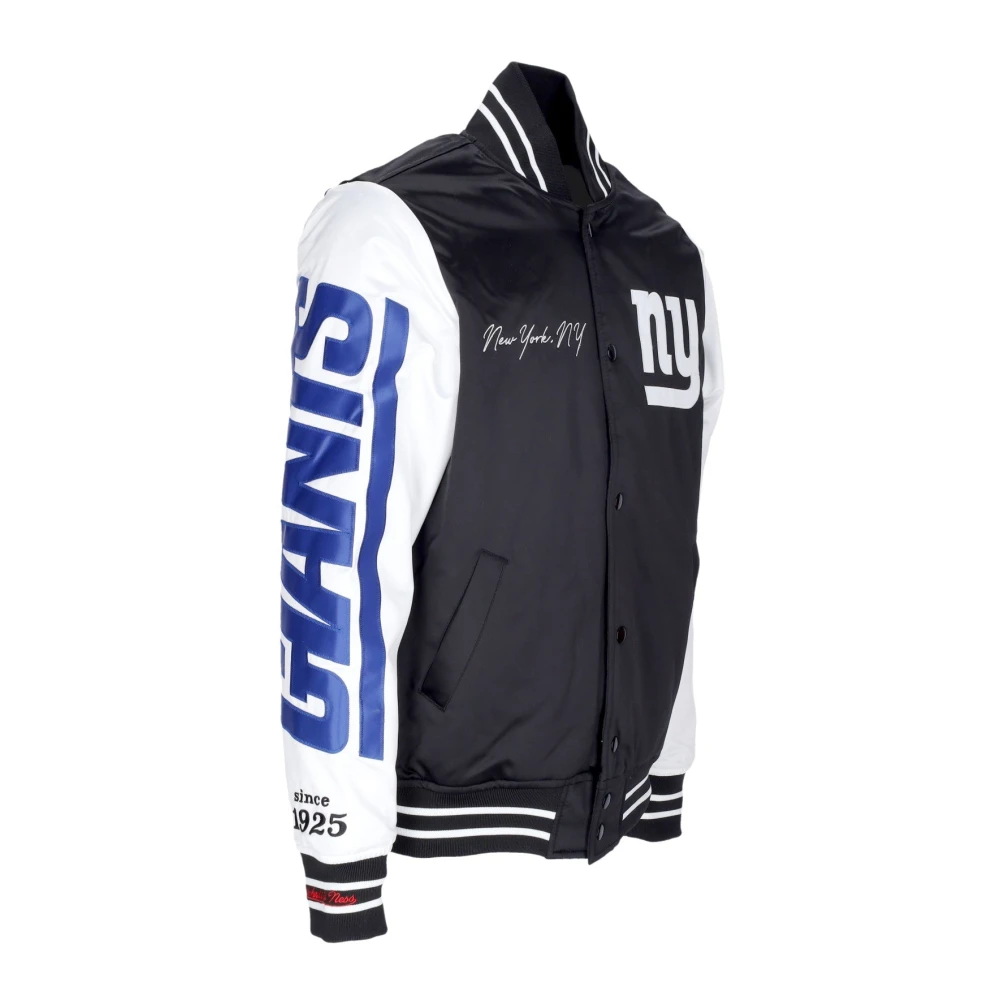 Mitchell & Ness NFL Team Origins Varsity Satin Jacket Black Heren