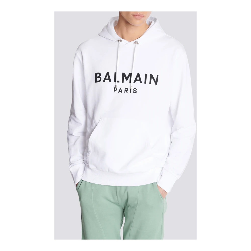 Balmain Paris hoodie White Heren