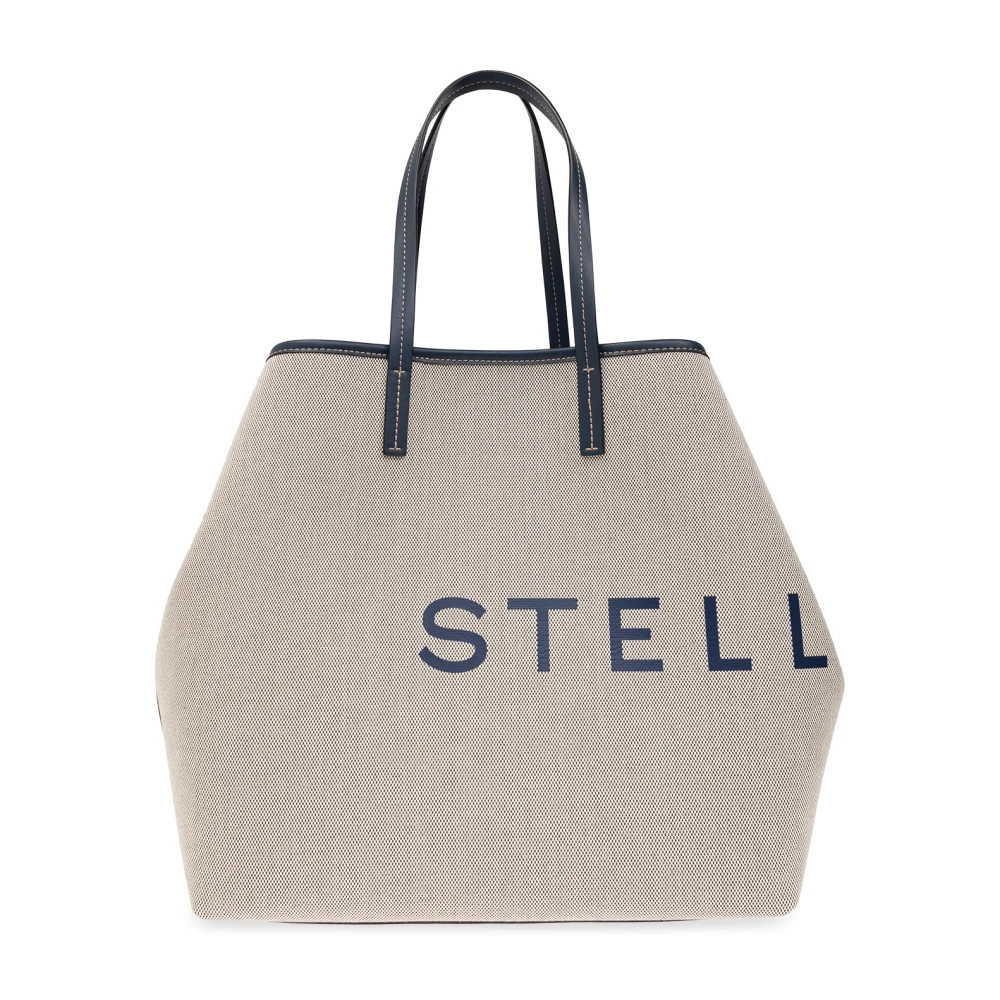 Stella Mccartney Shopper tas met logo Beige Dames