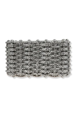 Morgan Woven Rhinestone Clutch