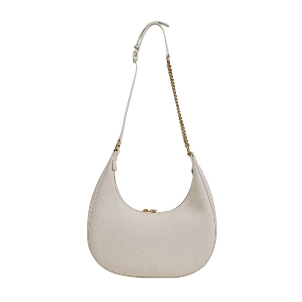 pinko Stijlvolle Leren Handtas White Dames
