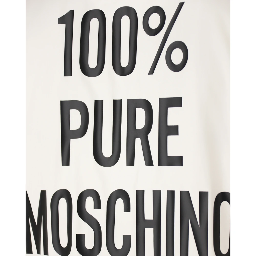 Moschino Puurd Katoen Poplin Overhemd Wit White Heren
