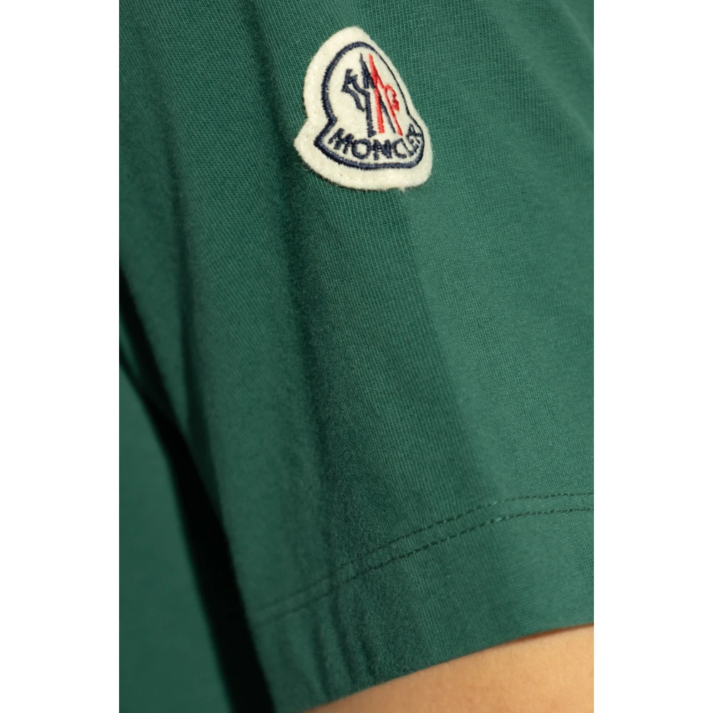 Moncler T-shirt met logo Green Heren