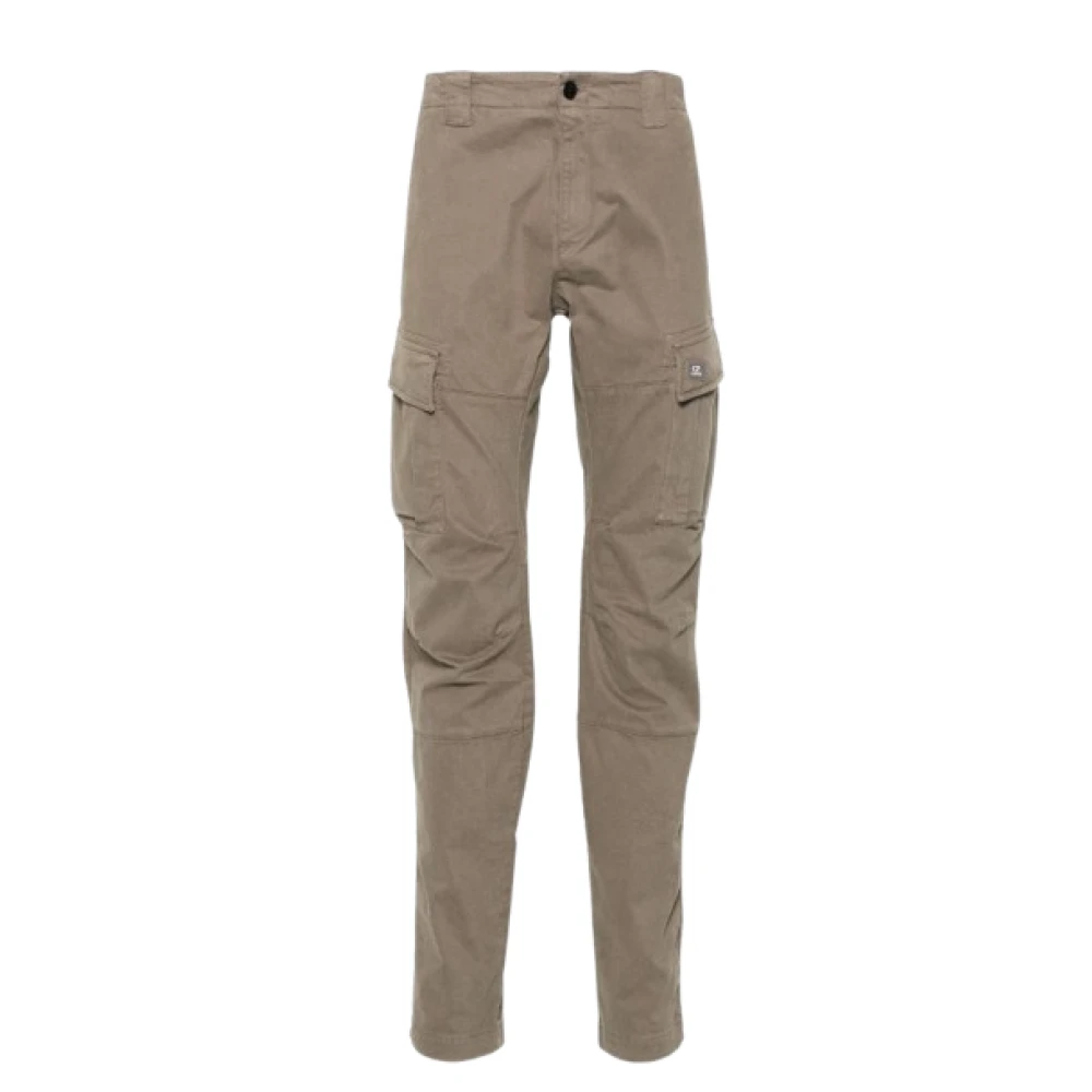 C.P. Company Cargo Pant met Logo Patch Broek Brown Heren