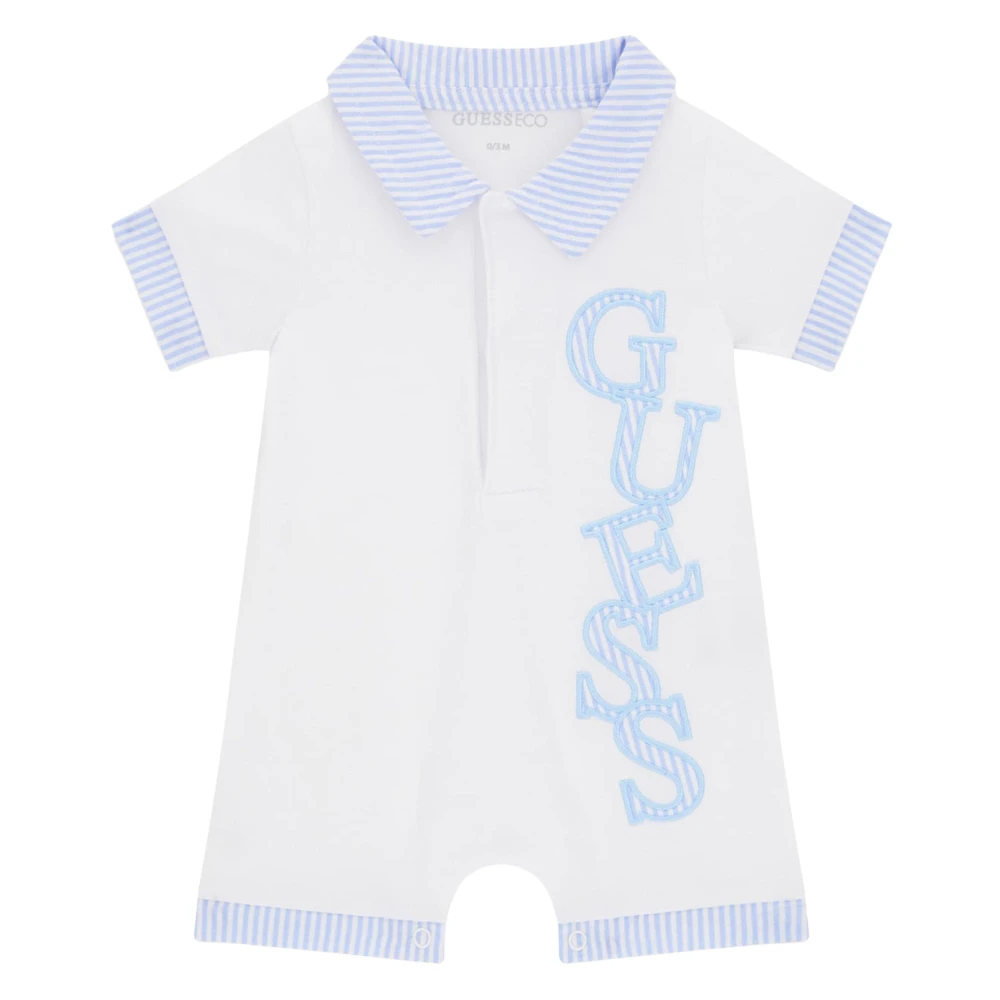 Guess Boys White Logo Romper - Bodies & Sets - 6 M - Kids