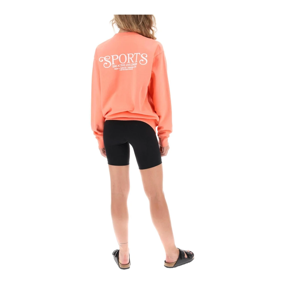 Sporty & Rich Bardot Sports Sweatshirt Pink Dames